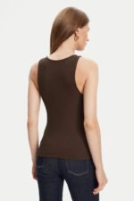 Guess Γυναικείο Αμάνικο T-Shirt W5GP57KCV52-G1T7 Καφέ - Image 4