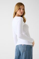 Guess Γυναικεία Μπλούζα W6RI25J1314-G011 Λεύκη - Image 4