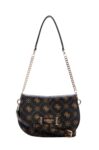 Guess Carrie Γυναικεία Τσάντα GP989820-ESPRESSO LOGO Μάυρο/Καφέ