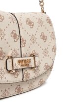 Guess Carrie Logo Γυναικεία Τσάντα HWGP989820 VANILLA LOGO Μπέζ - Image 4