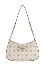 Guess Carrie Logo Γυναικεία Τσάντα HWGP9898180 VANILLA LOGO Μπέζ