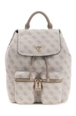 Guess Manhattan II Γυναικεία Τσάντα HWSG711831 Dark Taupe Logo Γκρι