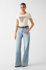 Guess Γυναικείο Τ-Shirt W6RI32J1314-G047 Μπεζ - Image 2