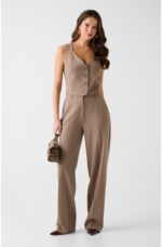 Guess Γυναικείο Αμάνικο Γιλέκο W6RH52WH9Y2-G1EC Καφε - Image 2