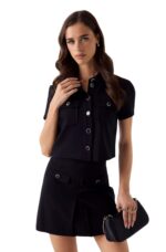 Guess Γυναικείο Τοπ W6RH83KCMU2-JBLK Μαύρο