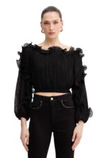 Guess Γυναικείο Μπλούζα W6RH29WI342-JBLK Μαύρο