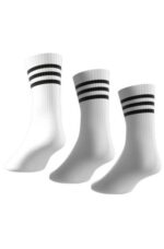 Adidas 3-Stripes Cushioned Crew Unisex Κάλτσες HT3458 Λεύκες - Image 3