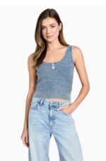 Guess Γυναικείο Αμάνικη Μπλούζα W6RR28Z3P41-F7IP Μπλέ