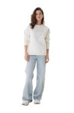 Guess Γυναικείο Φούτερ W6RQ16KB681-G012 Λευκό - Image 3