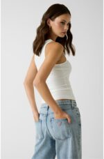 Guess Γυναικείο Αμάνικη Μπλούζα W6RP39KD092-G011 Λευκό - Image 2