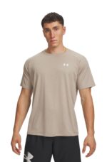 Under Armour Tech Textured Ανδρικο T-Shirt 1382796-203 Μπεζ