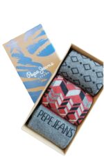 Pepe Jeans Star Geo CR 3P Ανδρικές Κάλτσες 3pack PMU30070-963 Γκρι/Κόκκινο - Image 3
