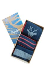 Pepe Jeans DeerCR 3P Ανδρικές Κάλτσες 3pack PMU30073-595 Μπλε/Κόκκινο - Image 3