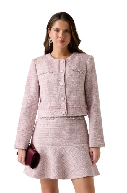 Guess Γυναικείο Σακάκι W6RL54WJ632-F6ZP Ρόζ