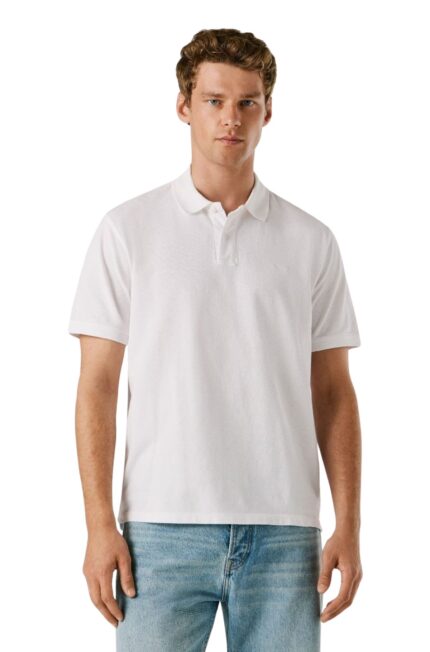 Pepe Jeans Ανδρικό Polo T-shirt PM5400087-800 Λευκό