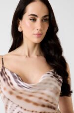 Guess Γυναικείο Μaxi Σατέν Φόρεμα W6GK94W2266-PMIH Μπέζ - Image 3