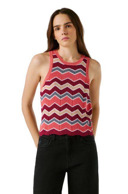 Pepe Jeans Γυναικείο Αμάνικο Τ-shirt PL7000118-398 Πολύχρωμο