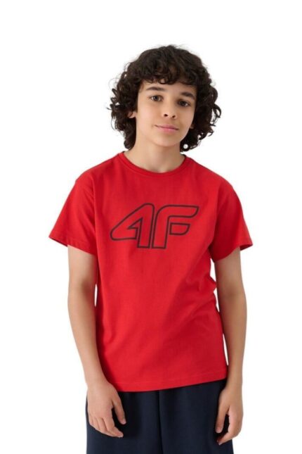 4F Παιδικό Αγόρι T-shirt 4FJWSS26TTSHM3007-62S Κόκκινο