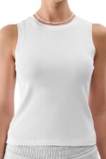 4F Γυναικείο Slim Fit Αμάνικο T-shirt 4FWMM00TSLEF299-10S Λευκό - Image 3