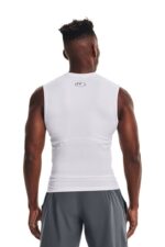 Under Armour Comp SS Ισοθερμικό Ανδρικό Αμάνικο T-Shirt 1361522-100 Λευκό - Image 2