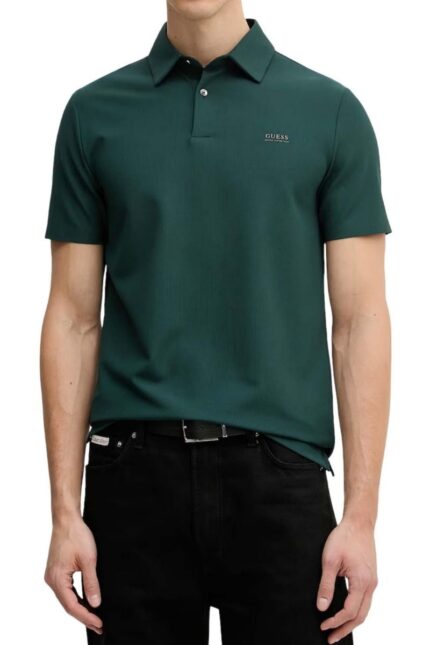 Guess Ανδρικό Polo T-shirt M6RP02KD202-G8J3 Σκούρο Πράσινο