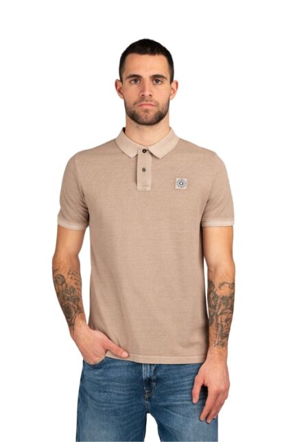 Guess Ανδρικό Polo T-shirt M2YP24KC9T1-A61L Μπεζ