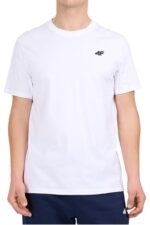 4F Ανδρικό T-shirt 4FWMM00TTSHM3341-10S Λευκό