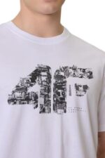 4F Ανδρικό T-shirt 4FWSS26TTSHM2659-10S Λευκό - Image 3