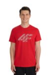 4F Ανδρικό T-shirt 4FWMM00TTSHM3342-62S Κόκκινο