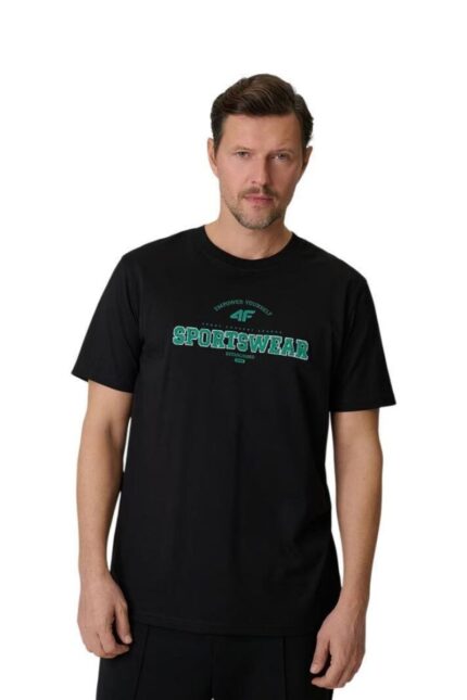4F Ανδρικό T-shirt 4FWSS26TTSHM3324-20S Μάυρο