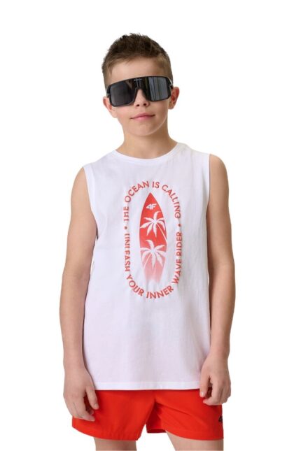 4F Παιδικό Αγόρι Αμάνικο T-shirt 4FJWSS26TSLEM294-10S Λευκό