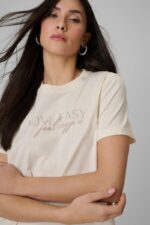 4F Γυναικείο T-shirt 4FWSS26TTSHF2743-12S Μπεζ - Image 3